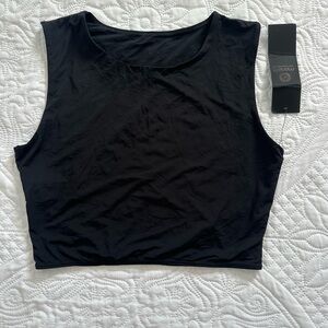 Mono B black cropped top, size M